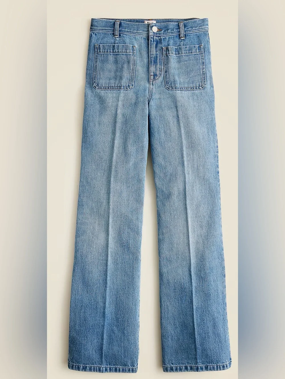 ROUJE X J.CREW • Marin high-rise flare jean patch pockets - size 32